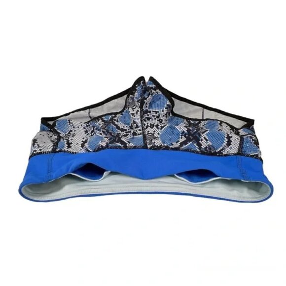 Lululemon Speed Shorts Mini Ziggy Snake Print Running Blue Black Gray Size 4 EUC - Picture 5 of 7